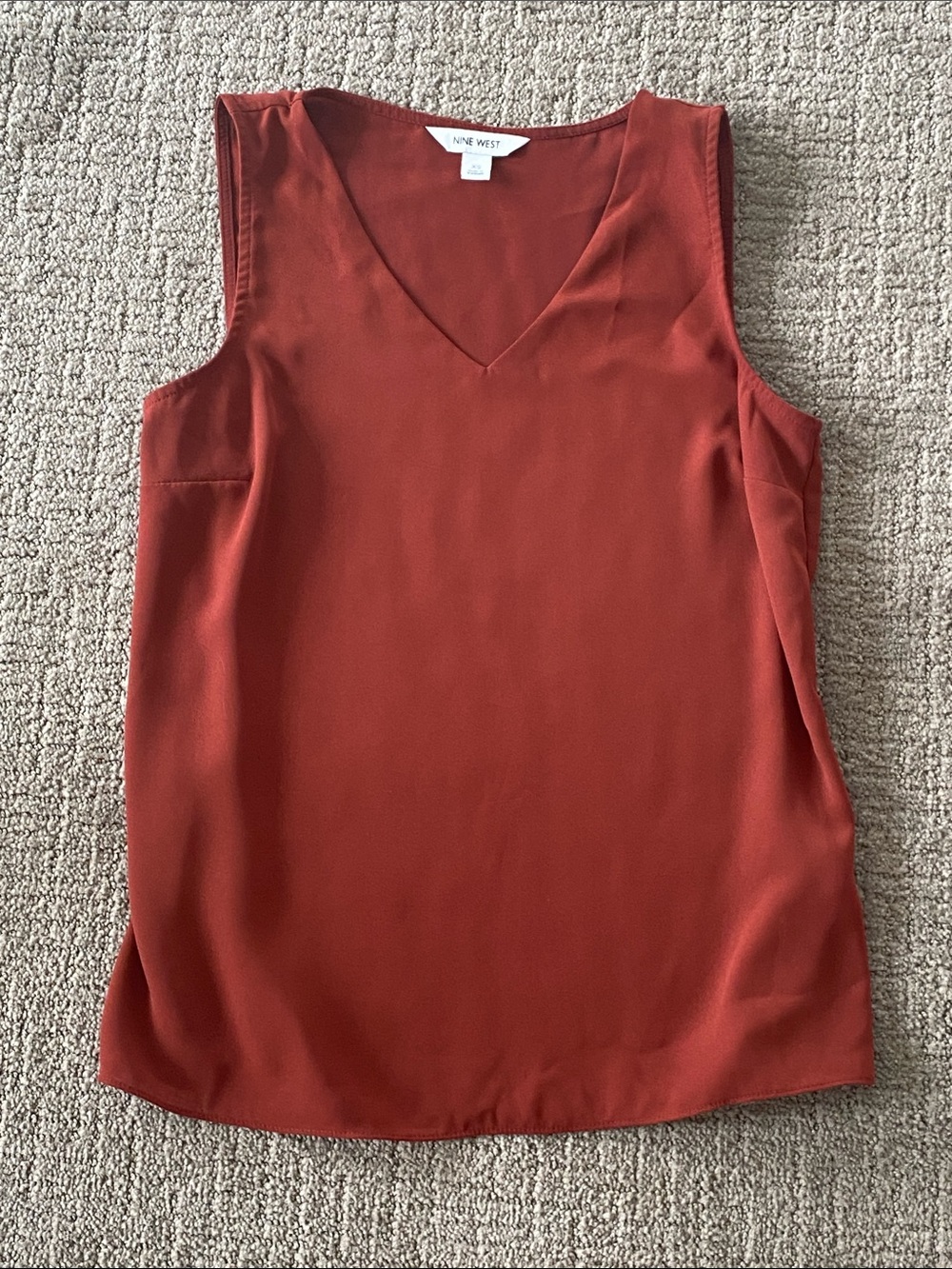 Nine West Rust V-Neck Sleeveless Camisole